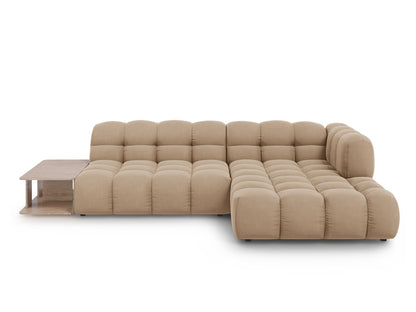 Sky — Corner Sofa Sand (Casino Lion) Black Plastic Right