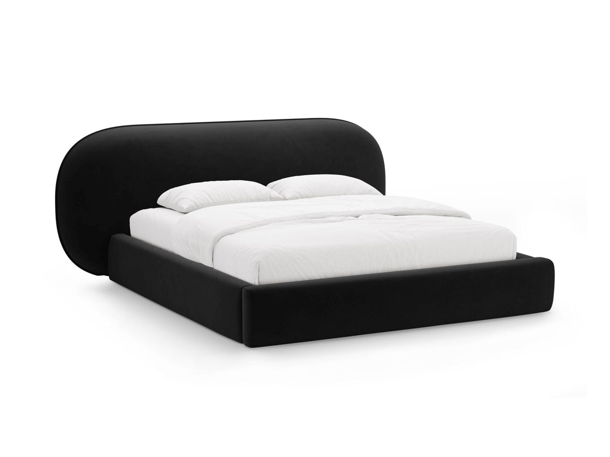 Ovalo — Bed Black (Magic Velvet 2219) Black Plastic