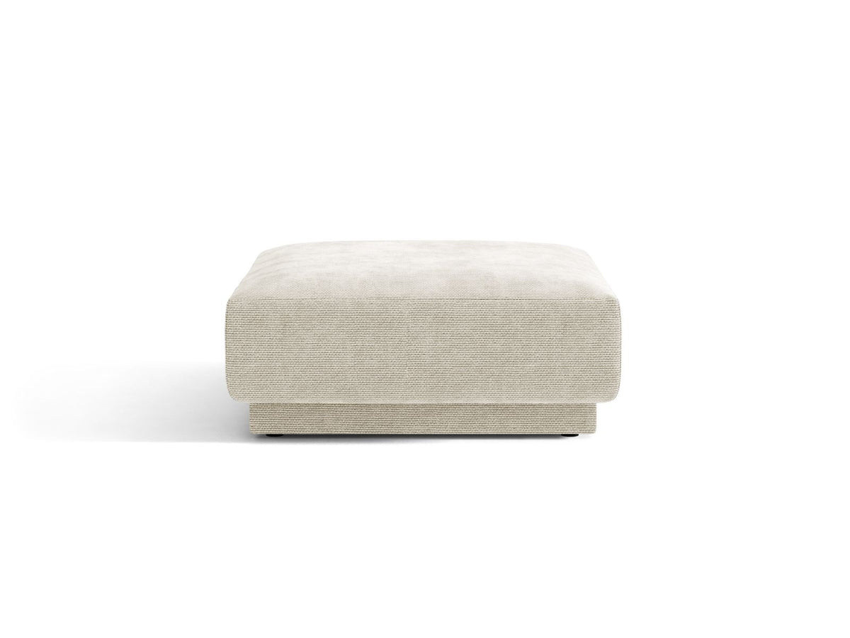 Miley — Pouf Light Beige (Eden 2 Pearl) Black Plastic