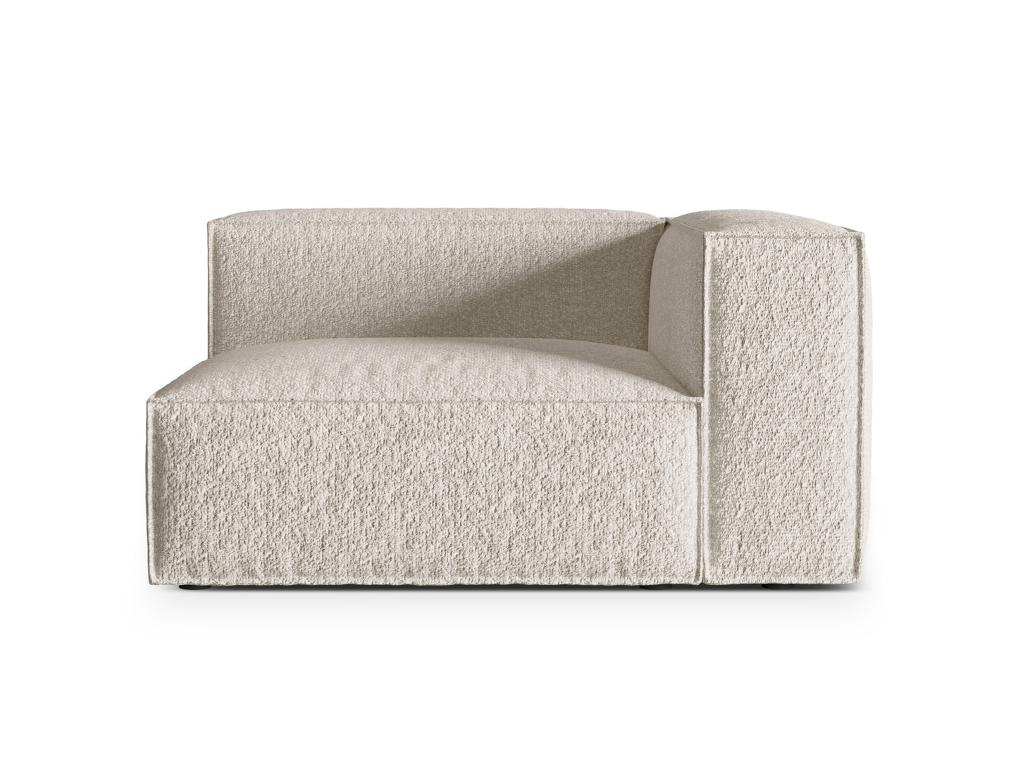 Nuria — Modular Sofa Beige (Monet Sand) Black Plastic Right