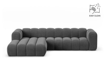 Lupine — Corner Sofa Grey (Venus 2930) Black Plastic