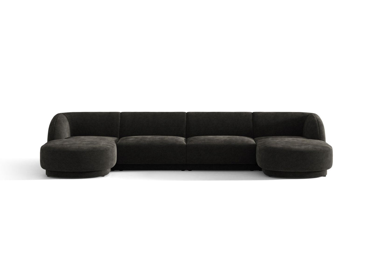 Miley — Panoramic Sofa Anthracite (Eden 21 Black) Black Plastic
