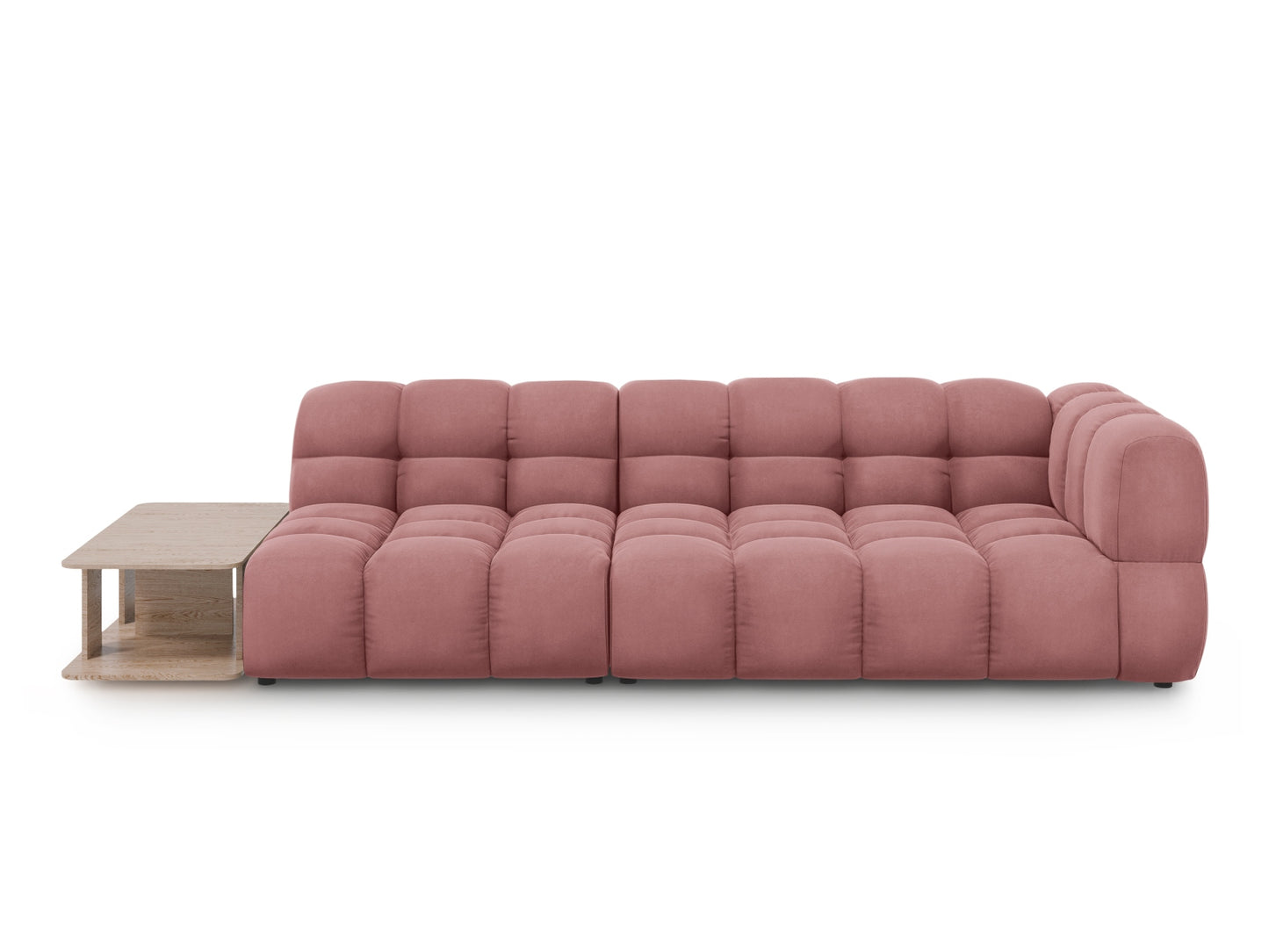 Sky — Sofa Flamingo (Casino Salmon) Black Plastic Left