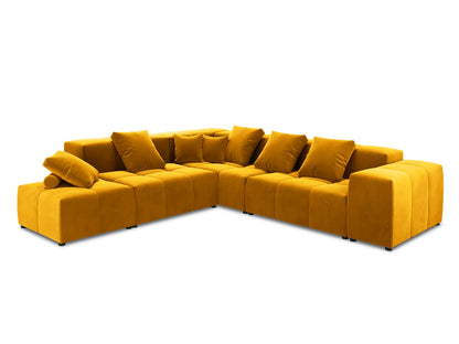 Rome — Corner Sofa Yellow (Salvador 10) Black Plastic