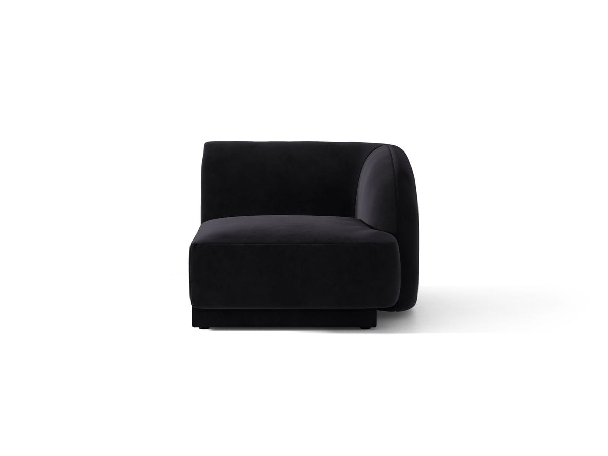 Miley — Modular Sofa Black (Venus 2923) Black Plastic Right