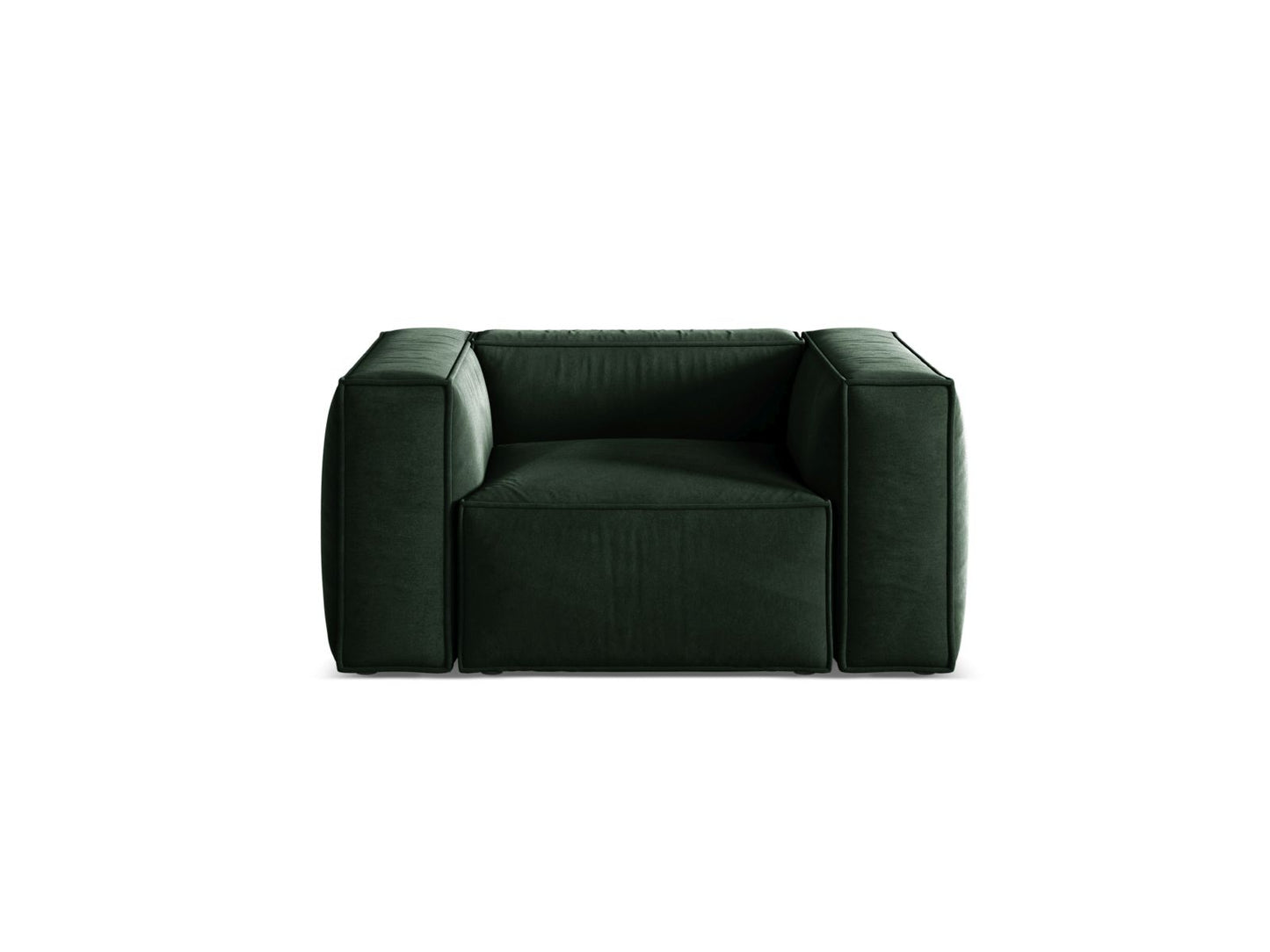 Aveiro — Armchair Bottle Green (Casino Deep Green) Black Plastic