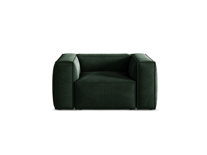 Aveiro — Armchair Bottle Green (Casino Deep Green) Black Plastic