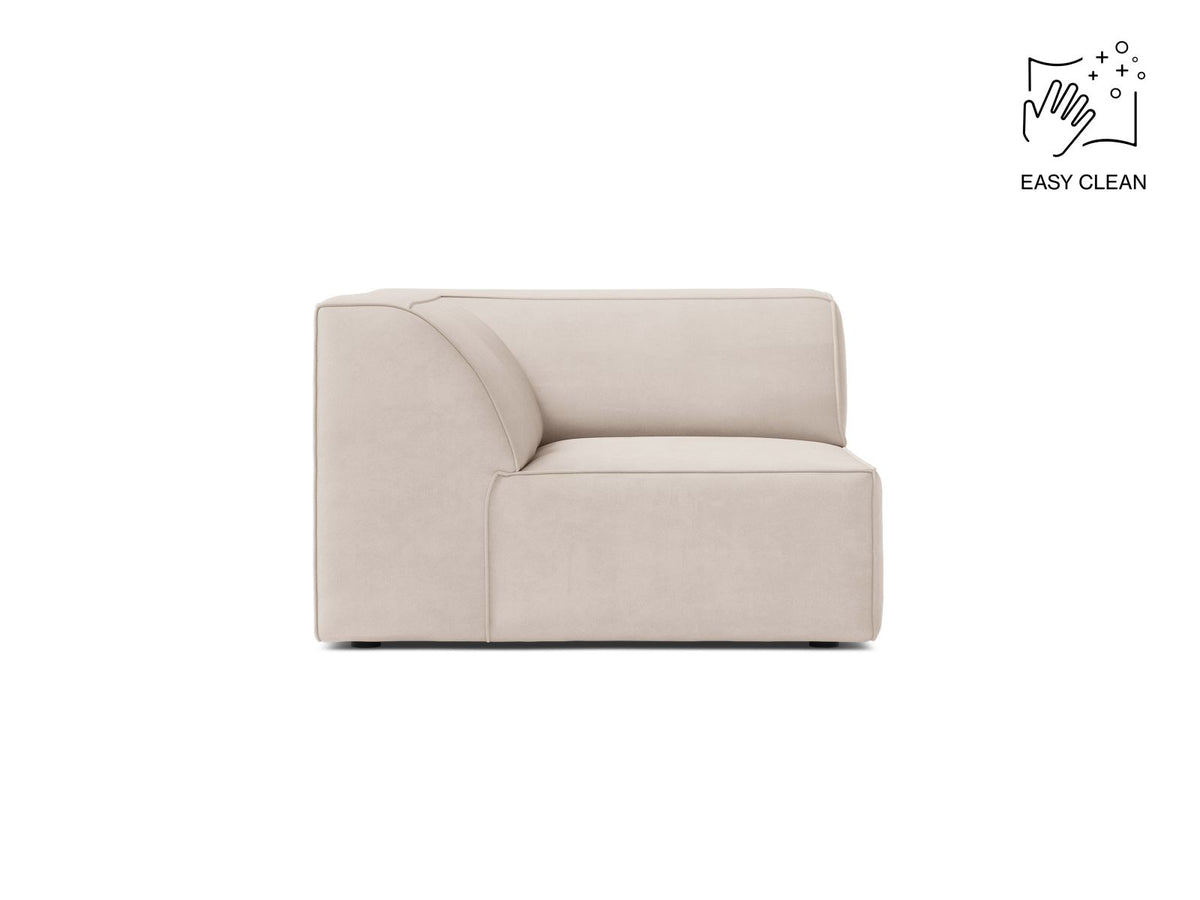 Jodie — Modular Sofa Light Beige (Venus 2927) Black Plastic