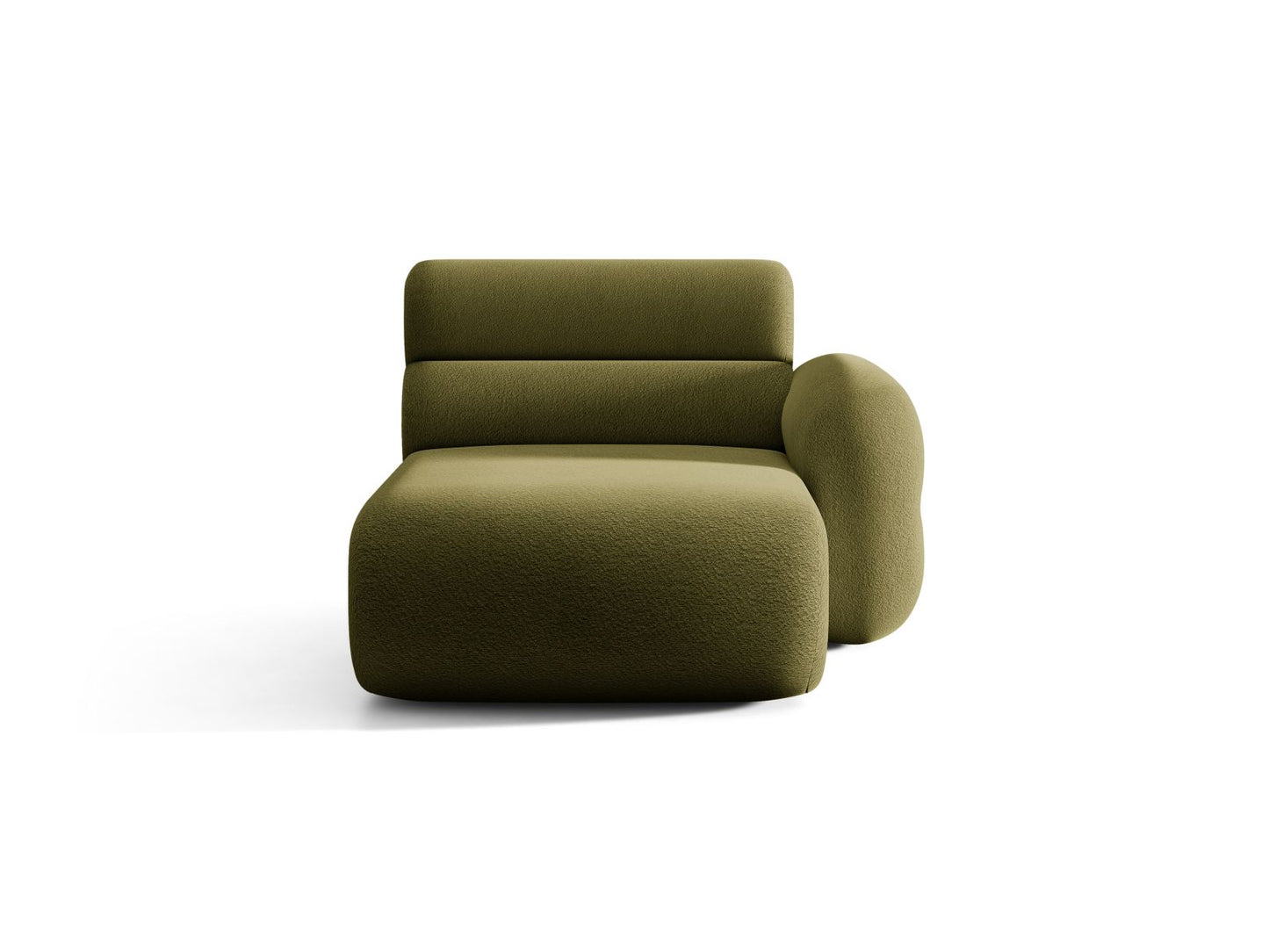 Neo — Chaise Longue (110x165x83 cm) Dark Olive Green (Baloo 2090) Right