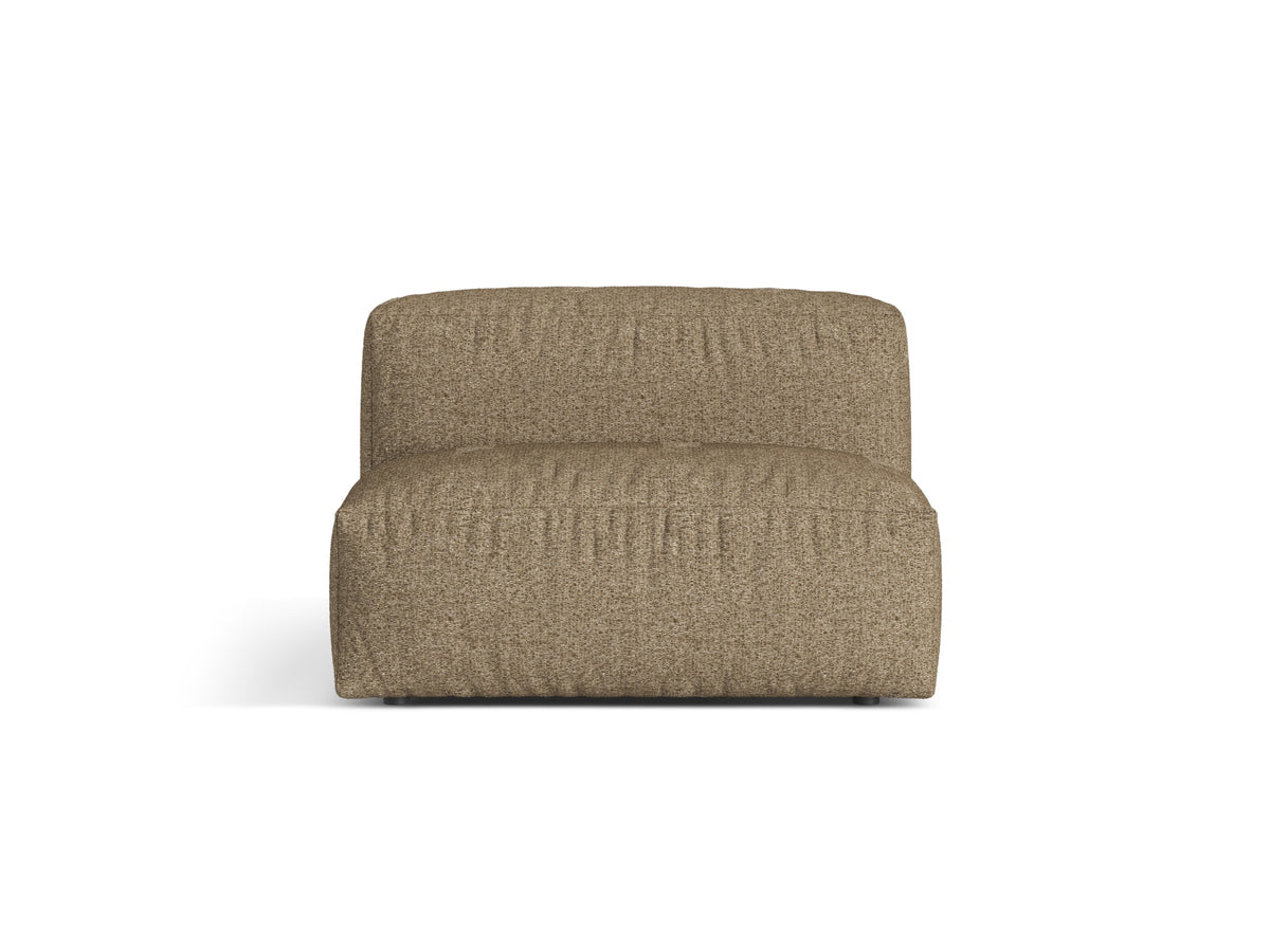 Martina — Modular Sofa Cappuccino (Monet Cappucino) Black Plastic