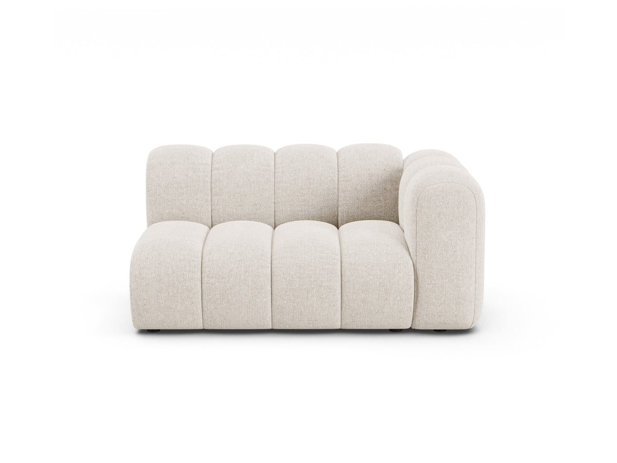 Lupine — Modular Sofa Light Beige (Eden 2 Pearl) Black Plastic Right