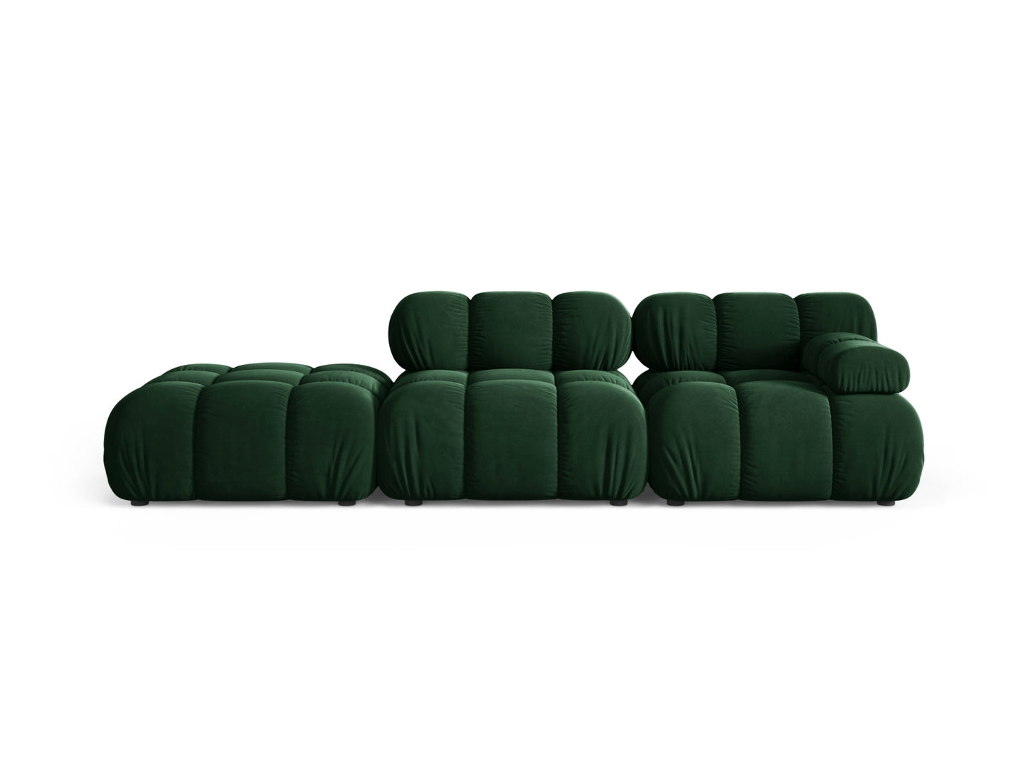 Bellis — Sofa (282x94x70 cm) Bottle Green (Bluvel 78) Left