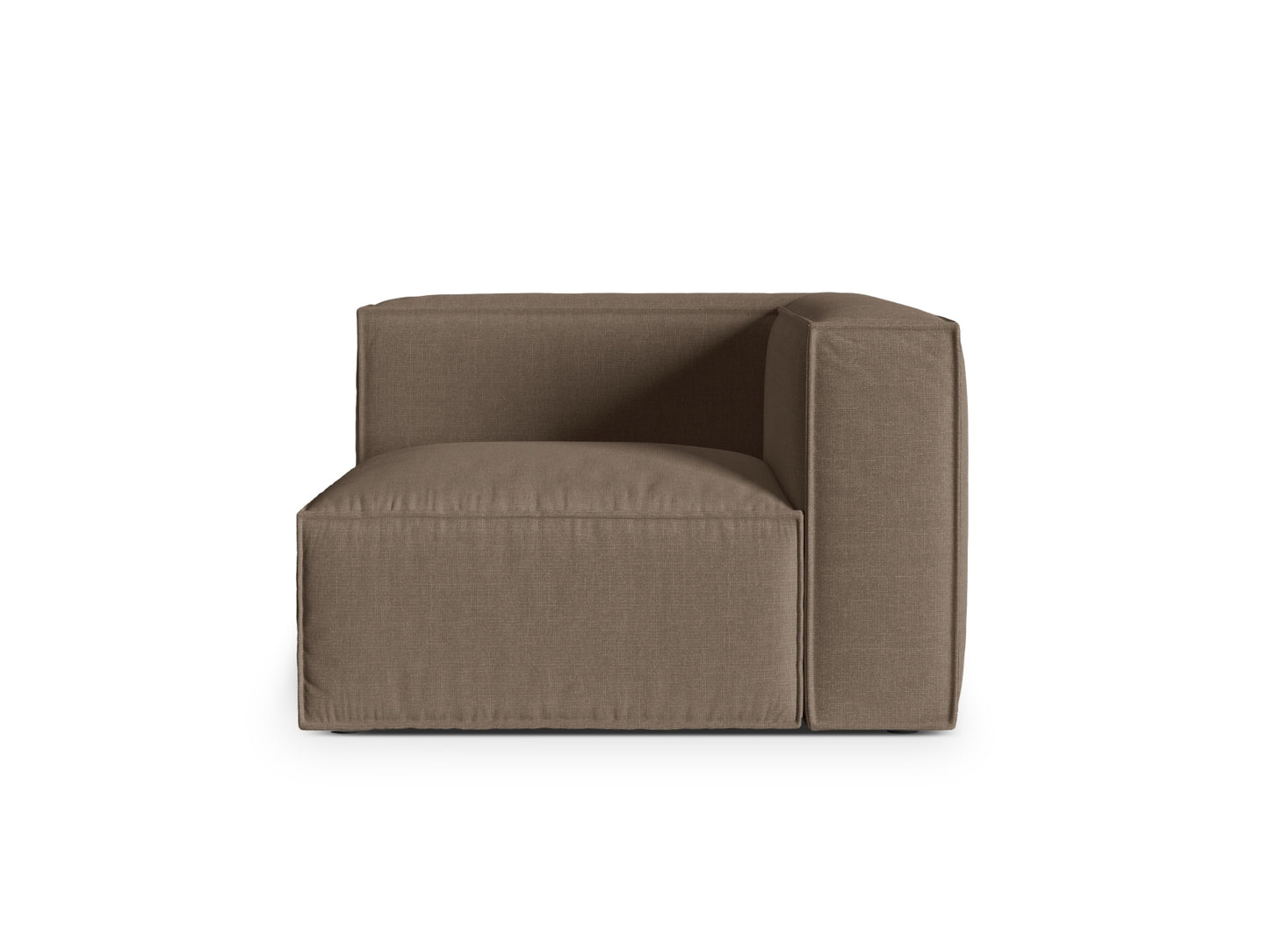 Nuria — Modular Sofa Cappuccino (Liberty 5) Black Plastic