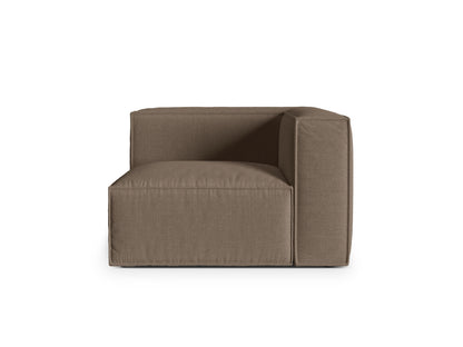 Nuria — Modular Sofa Cappuccino (Liberty 5) Black Plastic