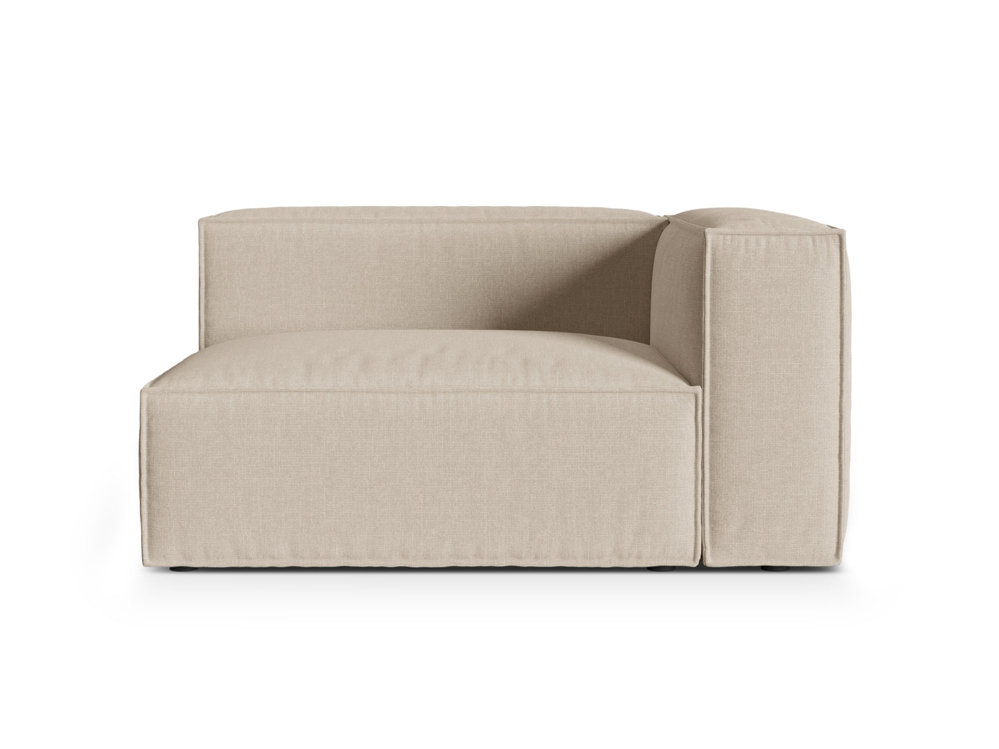 Nuria — Modular Sofa Beige (Liberty 2) Black Plastic Right
