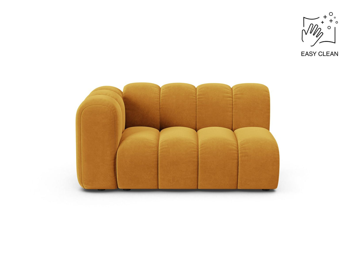 Lupine — Modular Sofa Yellow (Venus 2917) Black Plastic Left