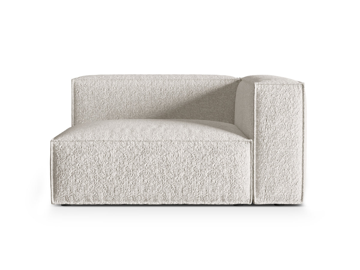 Nuria — Modular Sofa Grey Beige Melange (Monet Pearl) Black Plastic Right