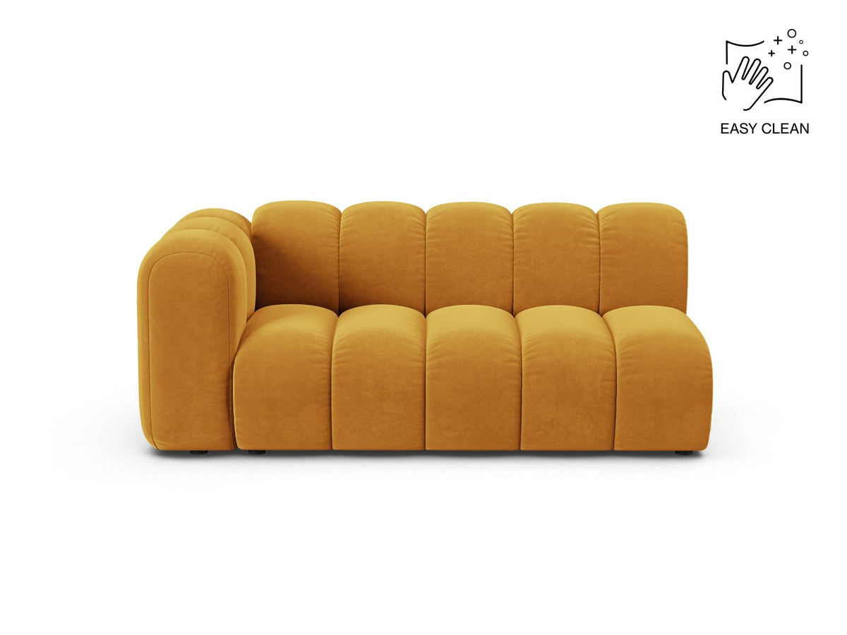 Lupine — Modular Sofa Yellow (Venus 2917) Black Plastic Left
