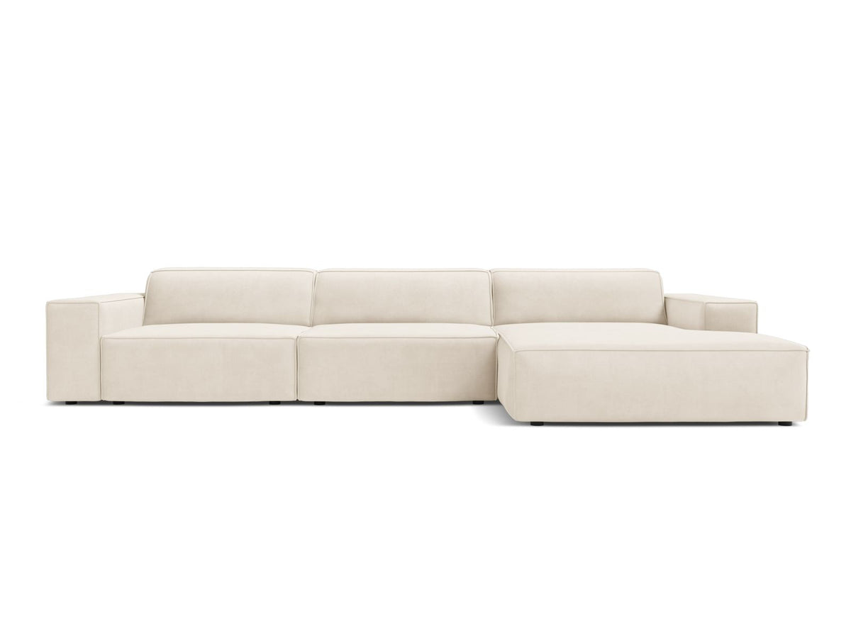 Jodie — Corner Sofa (284x162x77 cm) Light Beige (Bluvel 22) Right