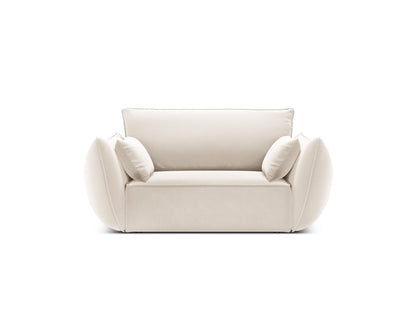 Kaelle — Armchair Light Beige (Bluvel 22) Black Plastic
