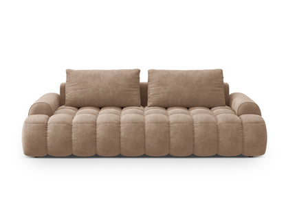 Linz — Sofa Dark Beige (Vogue 3) Black Plastic