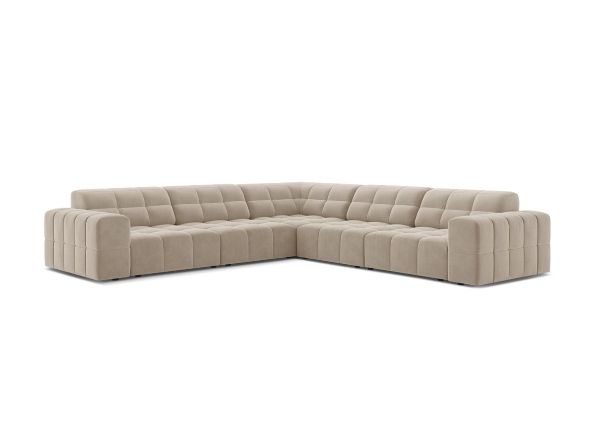 Jennifer — Corner Sofa (285x285x78 cm) Dark Beige (Bluvel 30)