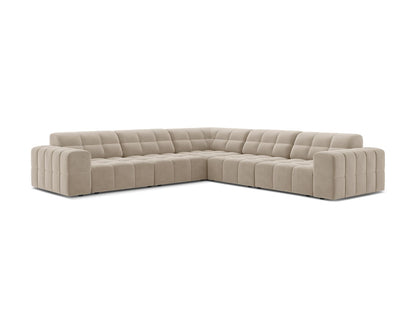Jennifer — Corner Sofa (285x285x78 cm) Dark Beige (Bluvel 30)
