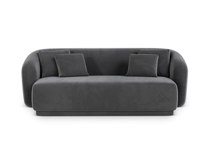 Gomera — Sofa Dark Grey (Salvador 18) Black Plastic