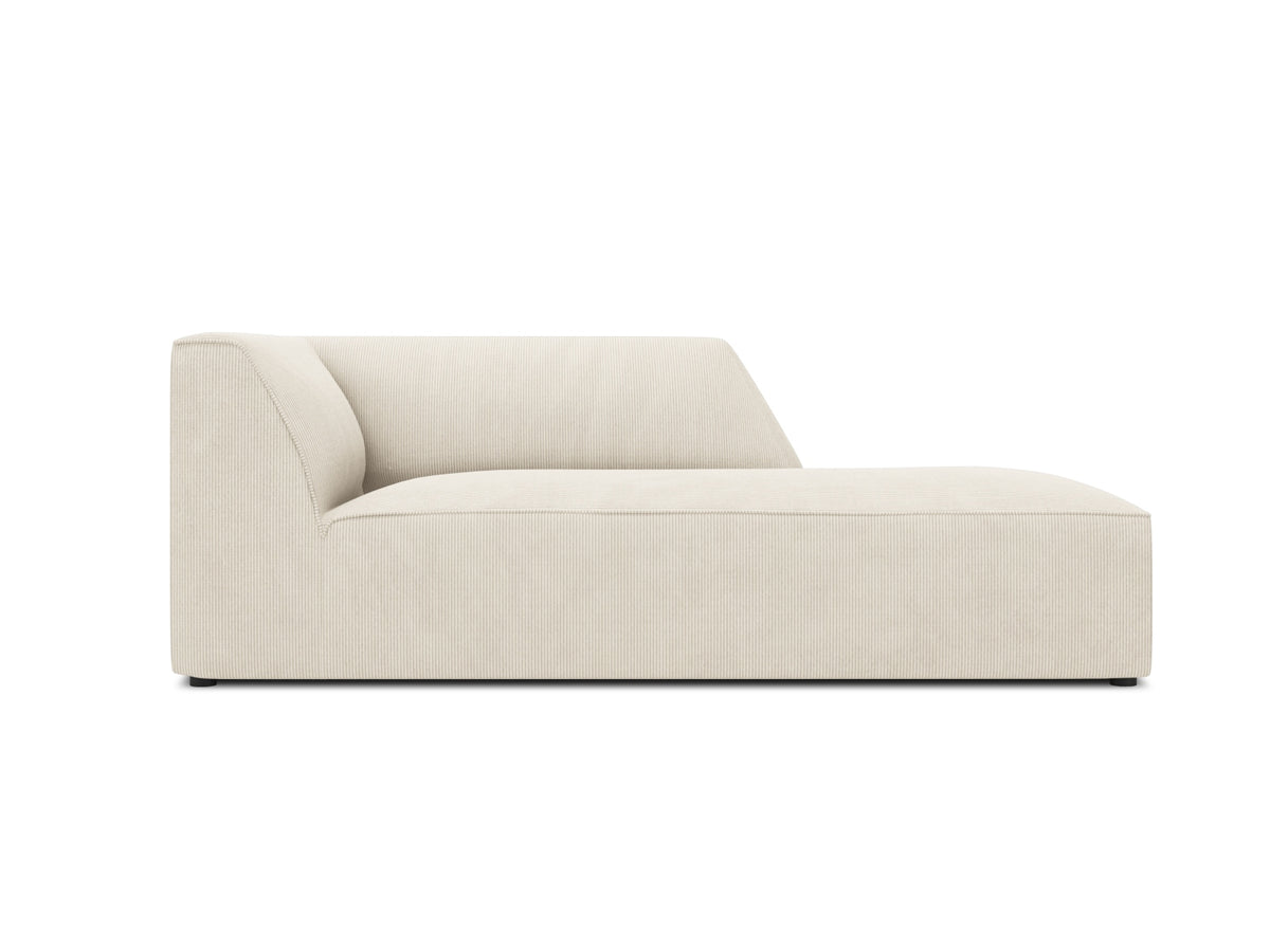 Ruby — Chaise Longue Light Beige (Scala Nata) Black Plastic Right