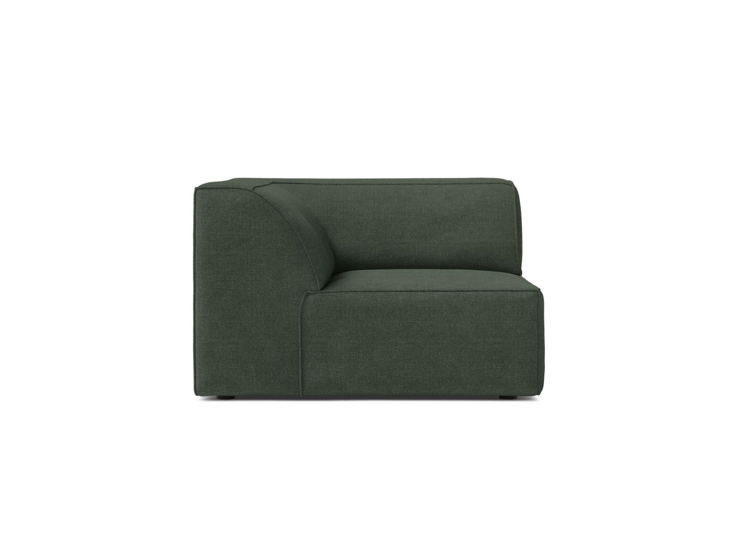 Jodie — Modular Sofa Moss Green (Liberty 12) Black Plastic