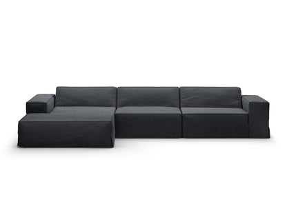 Jodie — Corner Sofa (284x162x77 cm) Grey And Blue (LINS 89) Left