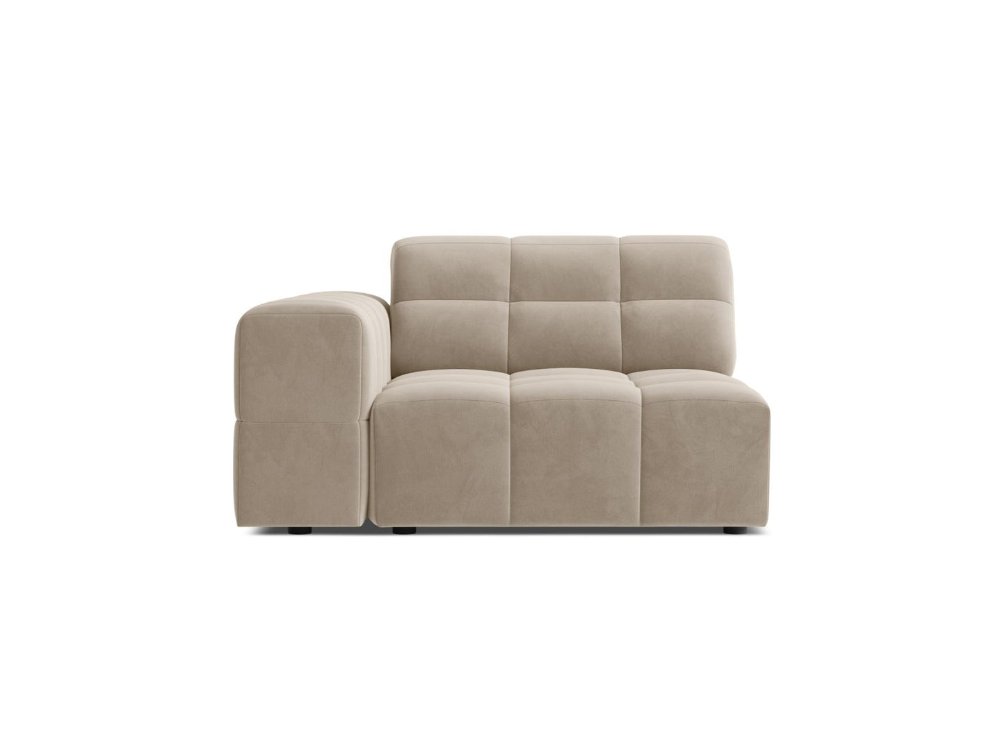 Jennifer — Modular Sofa (106x102x78 cm) Dark Beige (Bluvel 30) Left