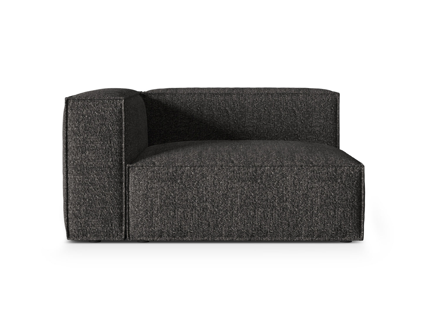 Nuria — Modular Sofa Anthracite (Monet Anthracite) Black Plastic Left