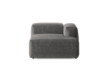 Bergamo — Chaise Longue helehall (Perla 30) must plastik parem