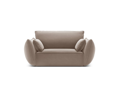 Kaelle — Armchair Cappuccino (Bluvel 40) Black Plastic