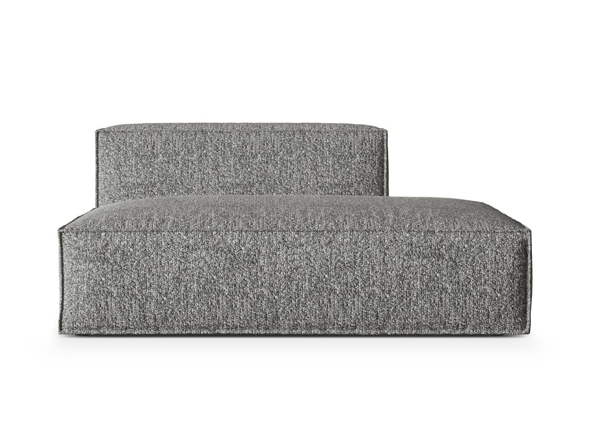 Nuria — Modular Sofa Graphite (Monet Graphite) Black Plastic Right