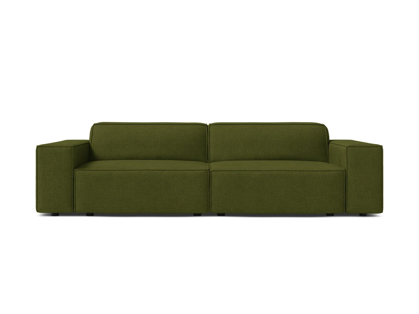Jodie — Sofa Dark Olive Green (Baloo 2090) Black Plastic