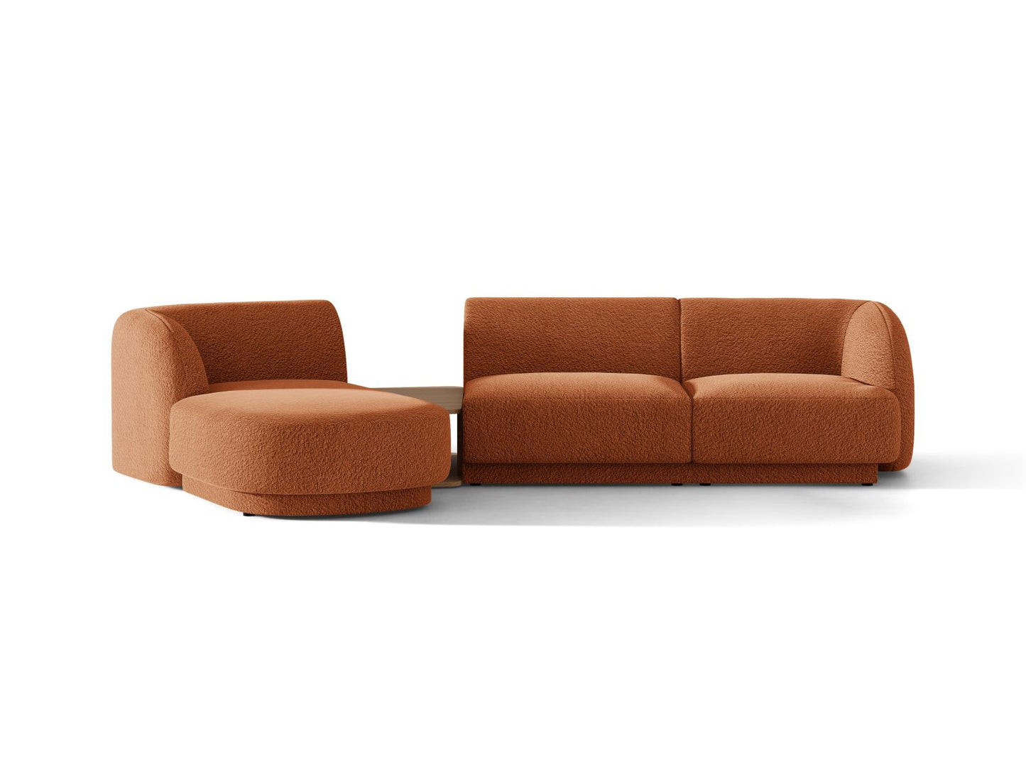 Miley — Sofa Terracotta (Baloo 2078) Black Plastic Left