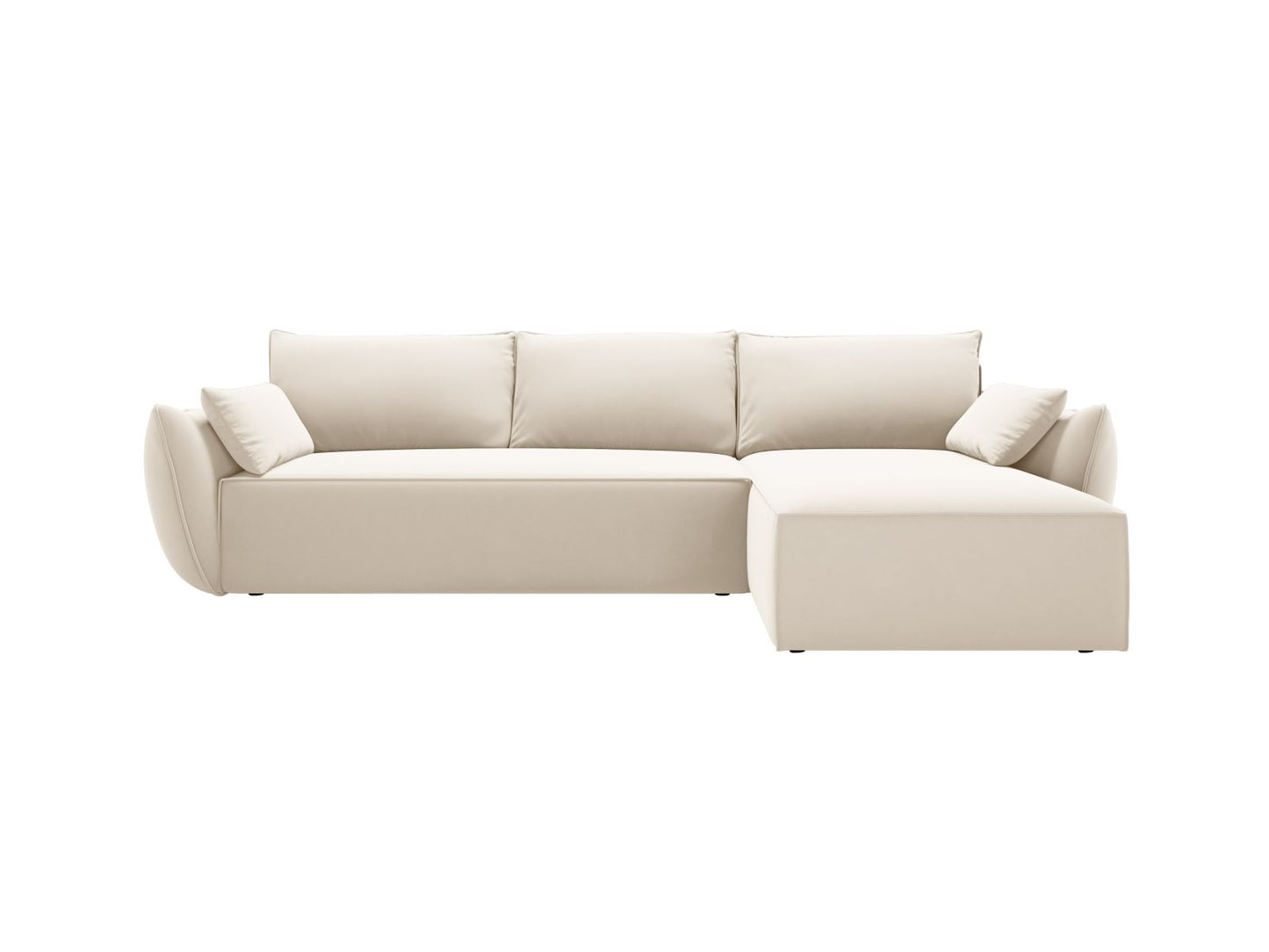 Kaelle — Corner Sofa (252x165x87 cm) Light Beige (Bluvel 22) Right