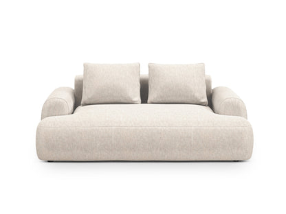 Calma — Sofa Light Beige (Baltimore Sand) Black Plastic