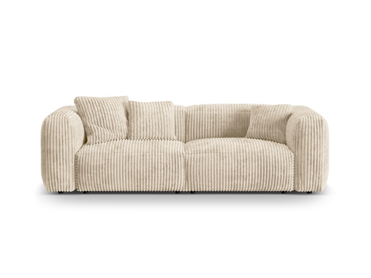 Martina — Sofa Light Beige (Tilia 03) Black Plastic