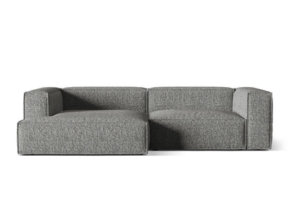 Nuria — Corner Sofa Graphite (Monet Graphite) Black Plastic