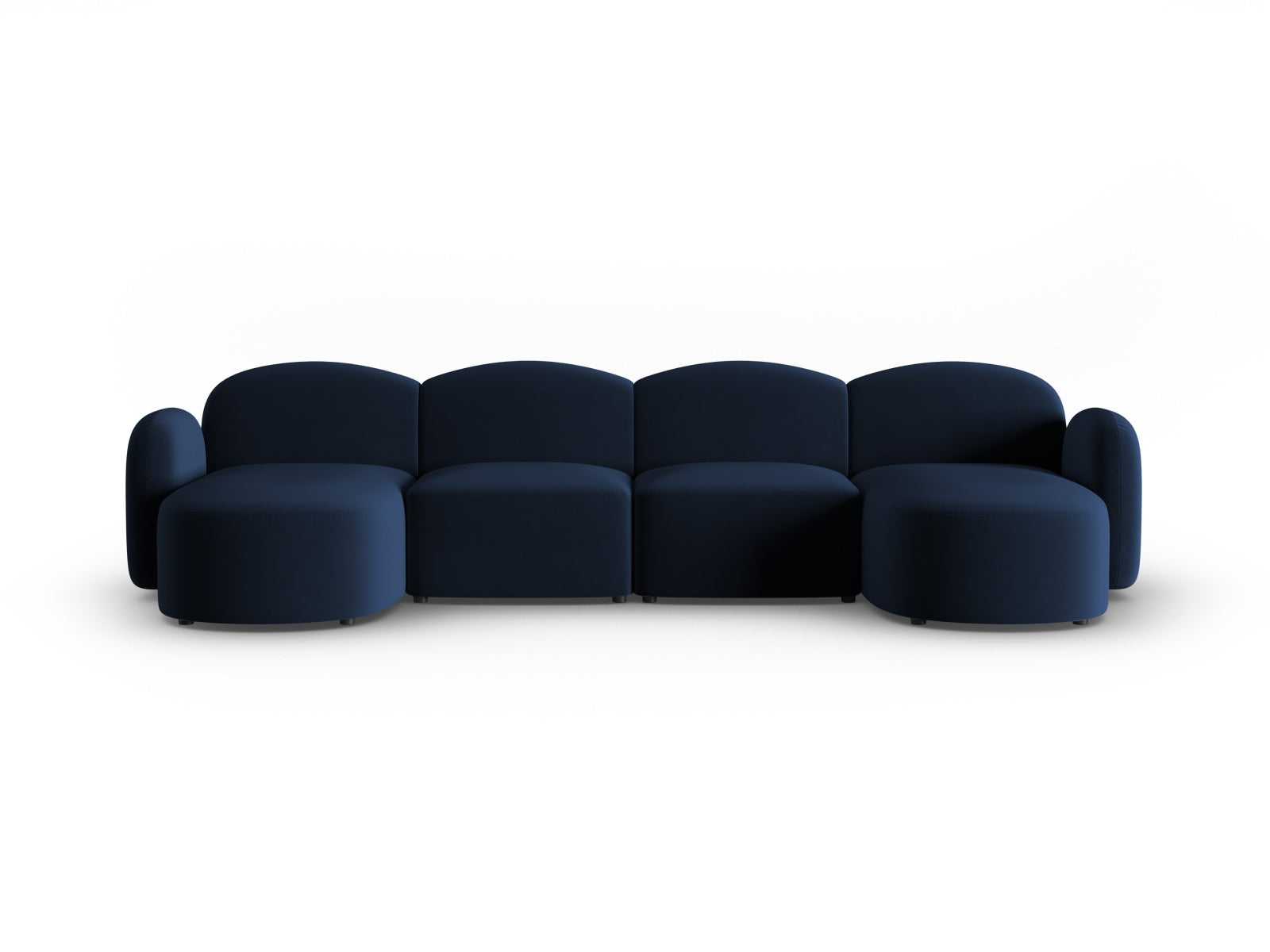 Blair — Panoramic Sofa Royal Blue (Casino Deep Blue) Black Plastic