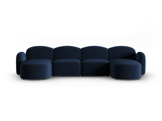 Blair — Panoramic Sofa Royal Blue (Casino Deep Blue) Black Plastic