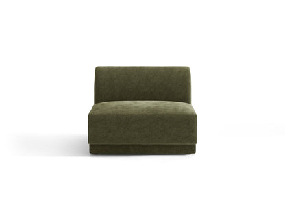 Miley — Modular Sofa Green (Eden 12 Olive) Black Plastic