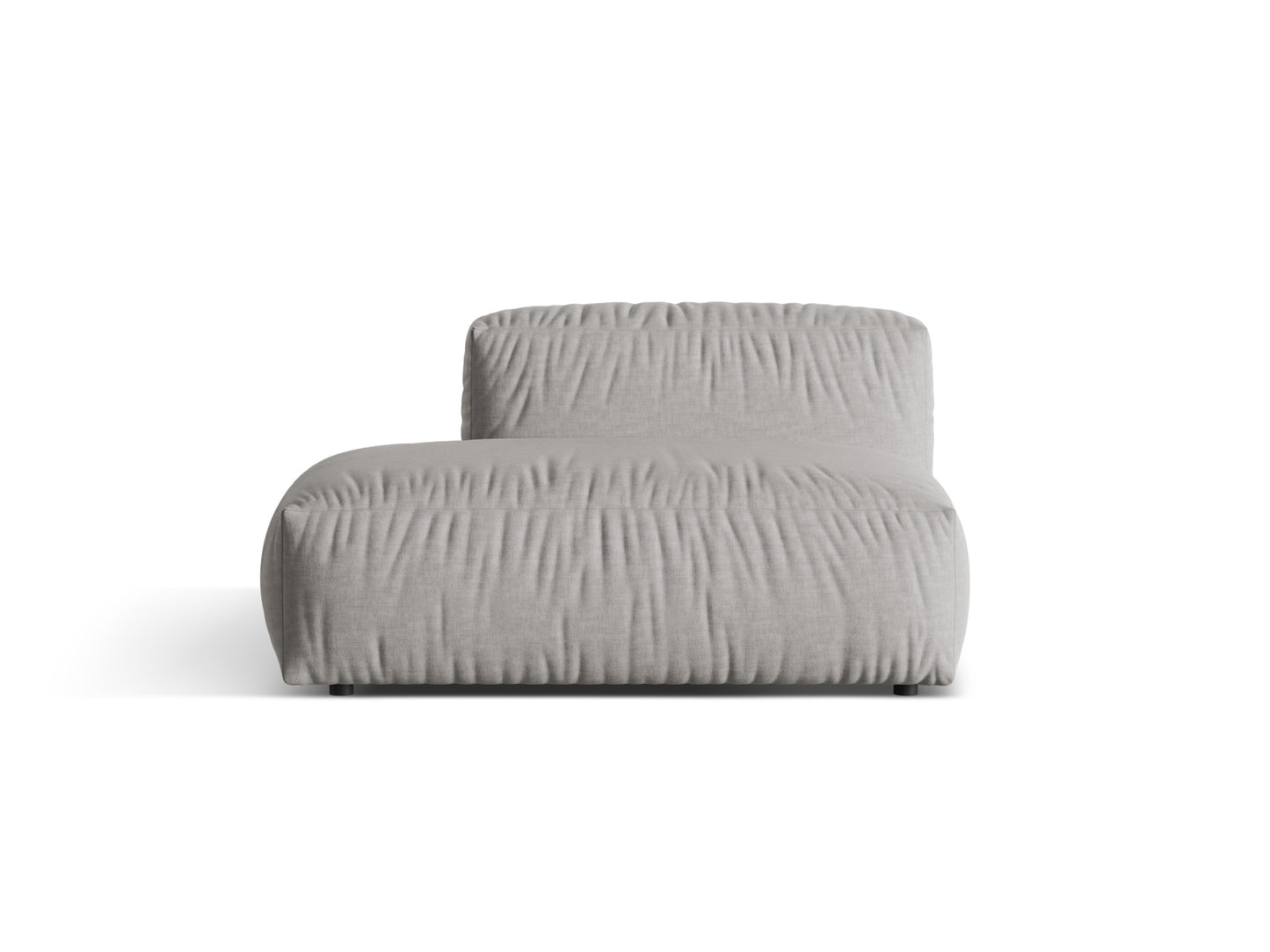 Martina — Sofa Light Grey (Boston Light Grey) Black Plastic Left