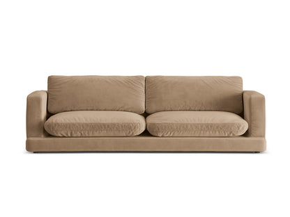 Ibiza — Sofa Dark Beige (Riviera 24) Black Plastic