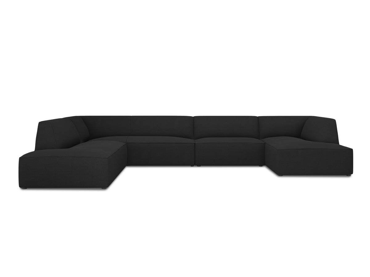 Ruby — Panoramic Sofa Black (Ottawa 12) Black Plastic Left