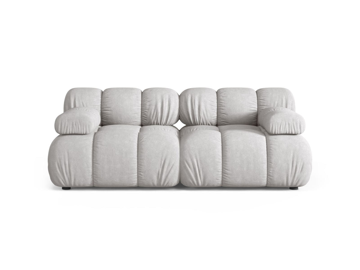 Bellis — Sofa Light Grey (Liberty 18) Black Plastic