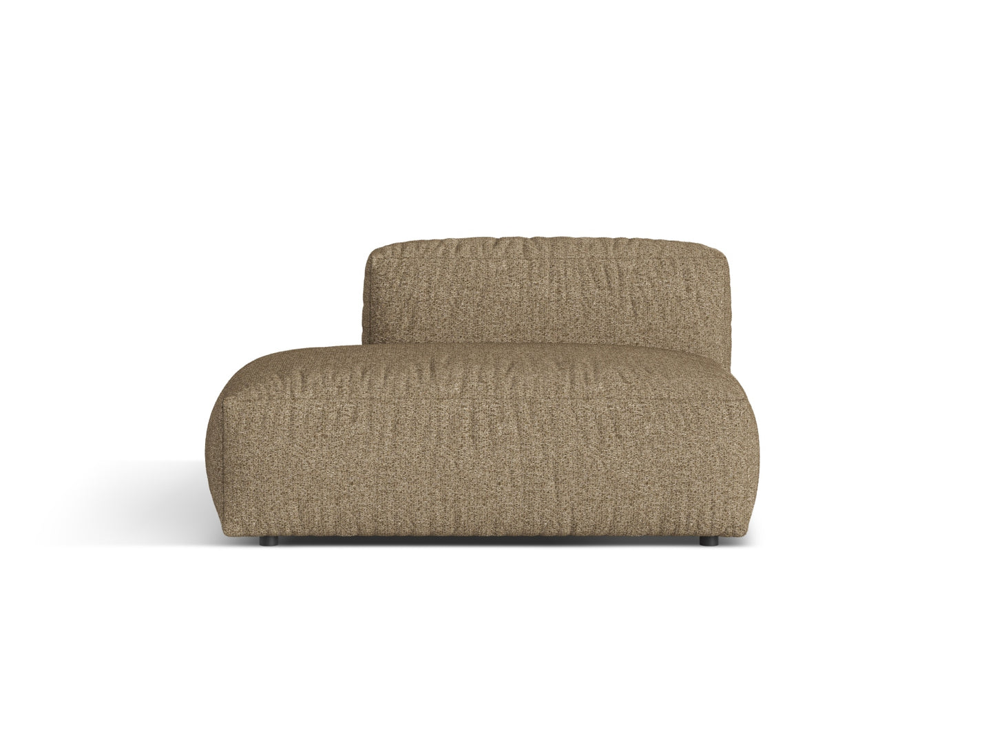 Martina — Sofa Cappuccino (Monet Cappucino) Black Plastic Left
